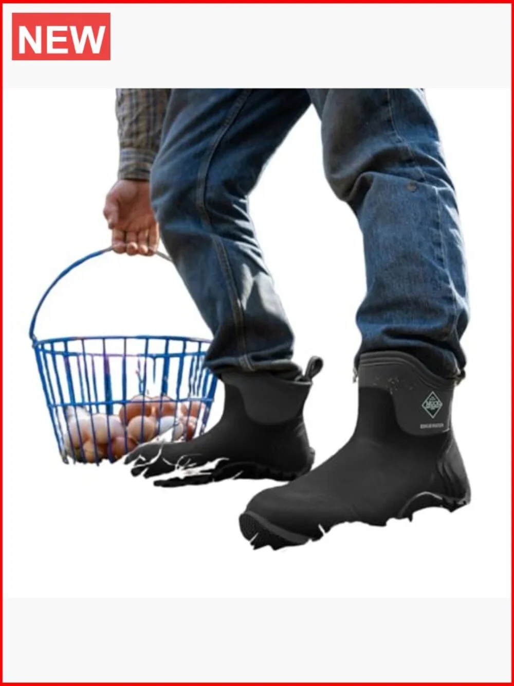 Men's Rain Boots Chelsea Ankle Boot Pull-On Rubber Neoprene ASTM EH